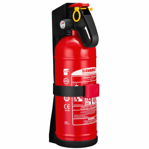 Bavaria 2kg ABC Pulver Feuerlöscher Aufladelöscher Pulverlöscher Auto KFZ Boot Auflade